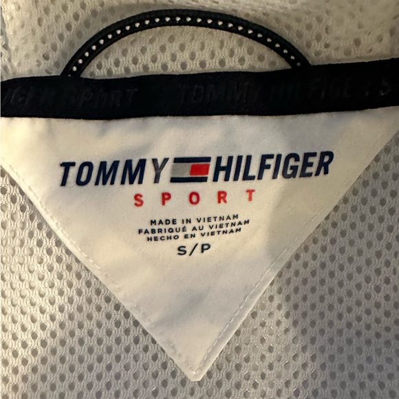 Tommy Hilfiger Sport white lightweight hooded jacket, size small - Picture 3 of 4
